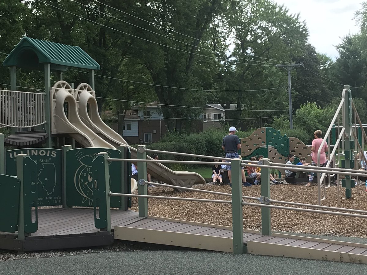 Wilmot staff teaching students playground expectations day 1. What a great way to start off! #wilmotkindnessrocks #wilmot109