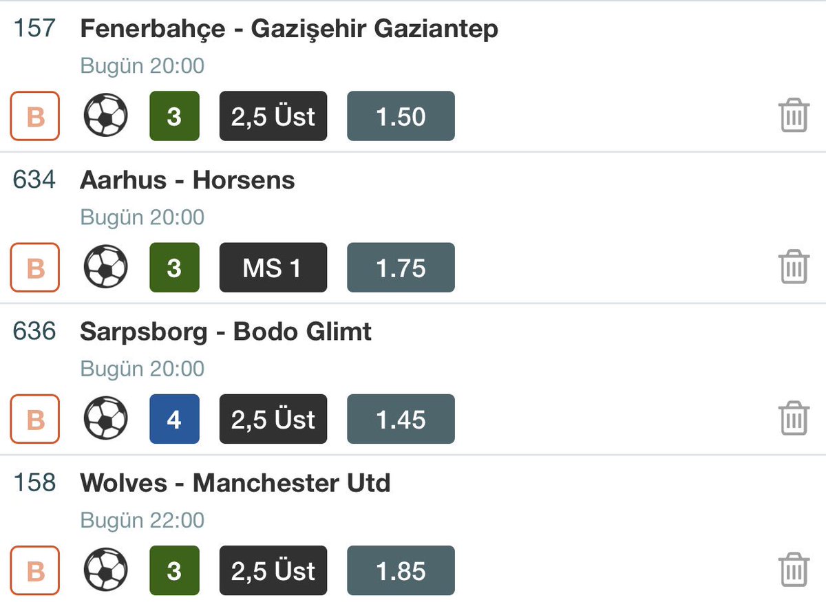 GÜNÜN KUPONU🤙

GÜVEN ————&gt;&gt; 10/8 ✅

Bol şans