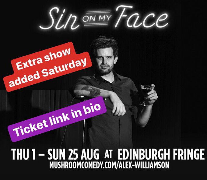 Edinburgh Fringe last chance to see me this week. Some tickets left tonight: https://t.co/DXQMQDWrZF<a href="/tag/edfringe"class="tags"><span>#edfringe</span></a>