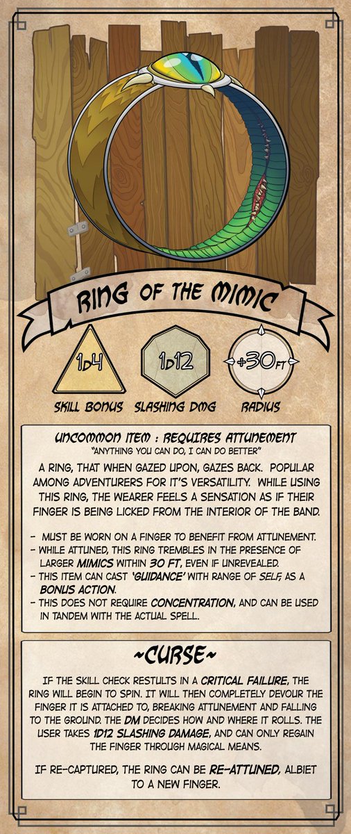 Homebrew: Ring of The Mimic [OC][Art]
#DnD #rpg zpr.io/gQYnU