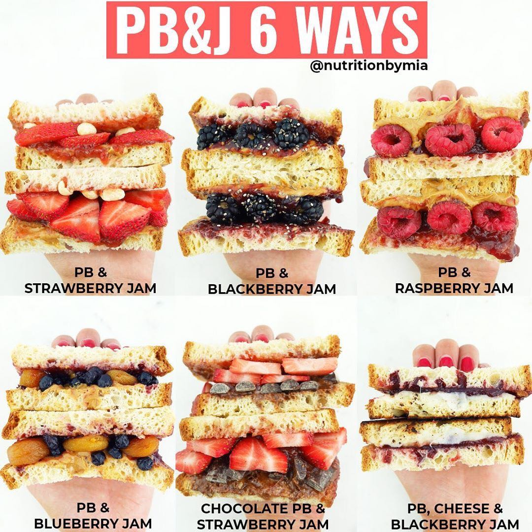 croftersorganic's tweet photo. PB&J’s 6 Ways! Which one would you pick?🤔 Or could you pick just one?😍 Thanks for these delicious PB&J’s @NutritionByMia!
#CroftersOrganic #NutritionByMia #PBJ #PBJs https://t.co/ERYJEKWdk3