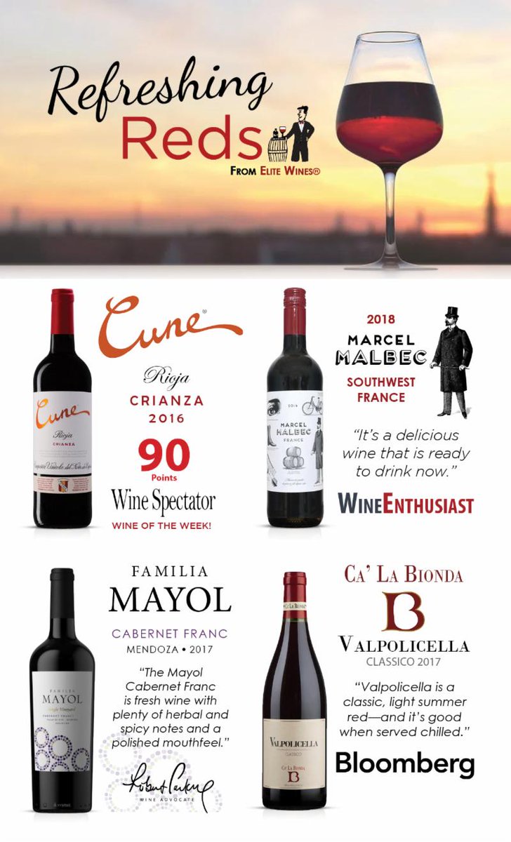 elite_wines_'s tweet photo. Refreshing Reds !  https://t.co/AX0Eg94cL5 https://t.co/AfetPwvCCF