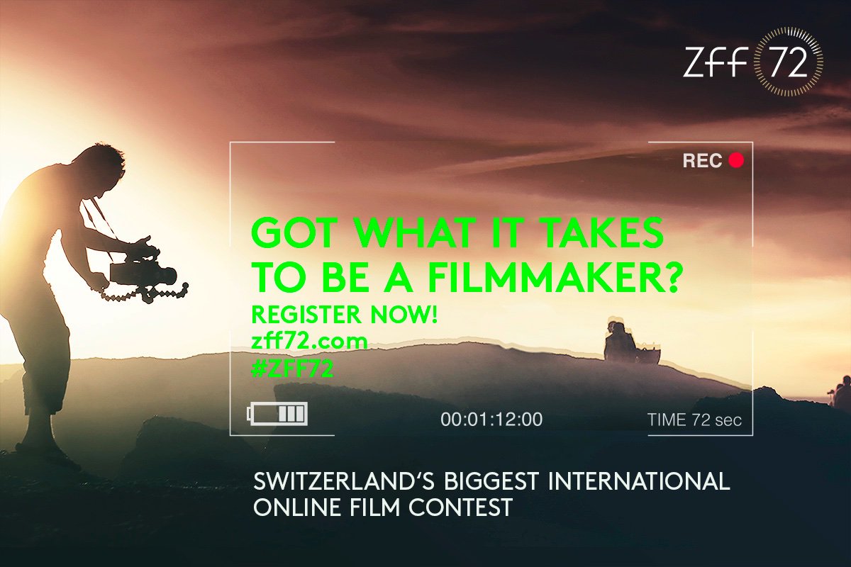 zurichfilmfest's tweet photo. Got what it takes to be a filmmaker? ZFF72 goes into the next round! Register now and be part of Switzerland's biggest online film contest - now also with SwissID: https://t.co/jTaPAkR4B7 🎥
#zff72 #zff2019 #filmcontest #SwissID https://t.co/YV3yvIuHVO