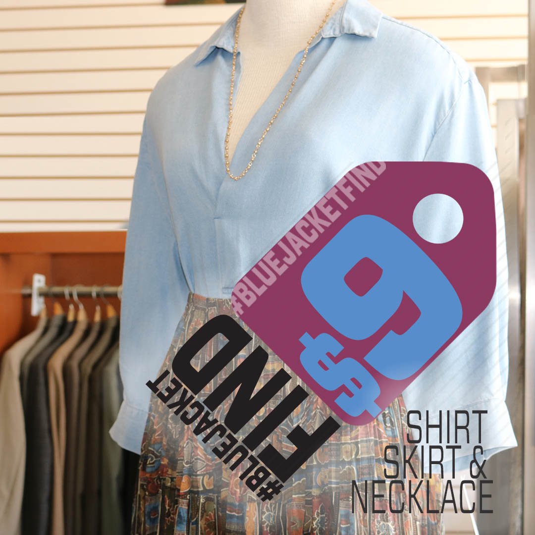 BlueJacketInc's tweet image. No Monday blues here! Here are this week's #BlueJacketFinds😱Coldwater Crossing or South Calhoun, we make thrift look good! 😎