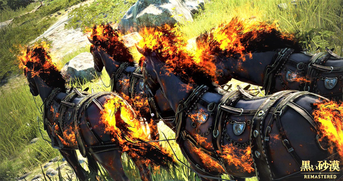 花露 フォアルゥ ドゥーム馬馬車記念撮影 黒い砂漠 幻想馬