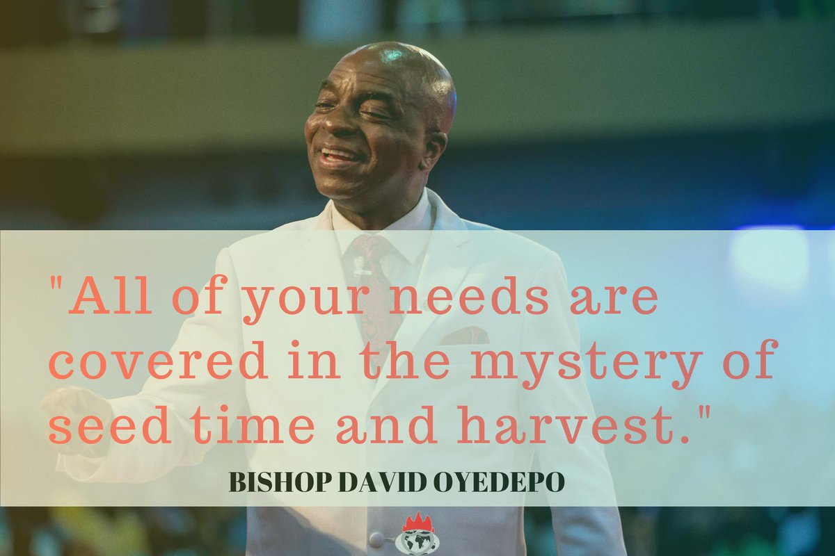 ft_canaanland's tweet photo. There is always something you can sow to reap your desire.
"All of your needs are covered in the mystery of seed time and harvest."- Bishop David Oyedepo
#IHaveDominion
#AllNeeds https://t.co/9ISZyShPiY
