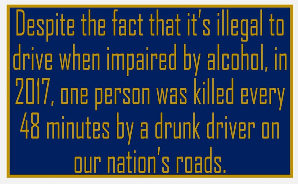 DCSO918's tweet photo. Here are a few scary facts on impaired driving...

Remember: You Drink.🍺 You Drive. 🚗You Lose.🚓🚑 https://t.co/LE1peGDTM7
