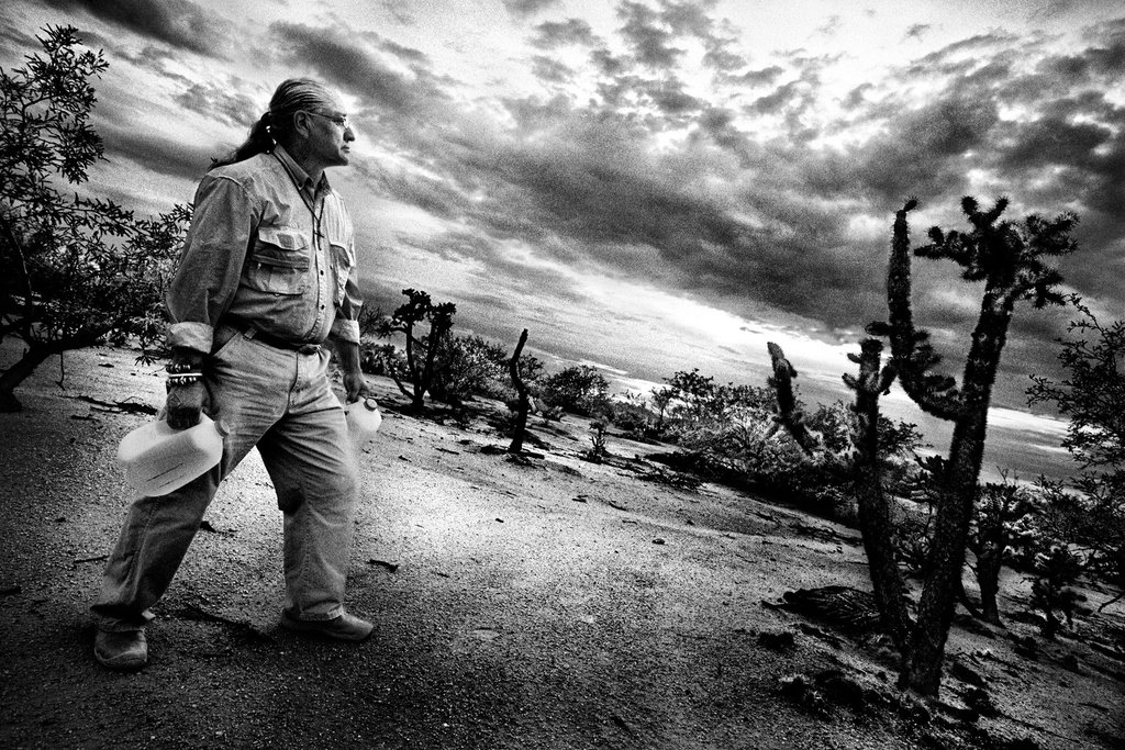 "Water is salvation in the desert. Water is survival." This #WorldHumanitarianDay, we honor Pastor Mike Wilson of the Tohono O'odham Nation. Pictured here in 2013, He is known for leaving gallons of water in the Sonoran Desert for migrants crossing the deadly border into the USA.