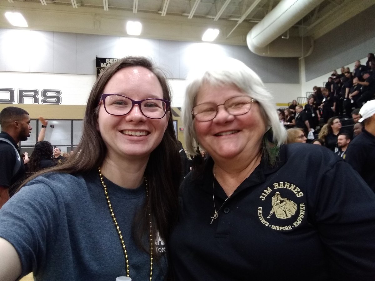 Snance07's tweet photo. My mom and I are rivals at opposing middle schools both teaching math. #TeamSeguin #matadorfamily #theartofchange @ajb_toros @JBMSToreadors https://t.co/MrEcjcPPm6