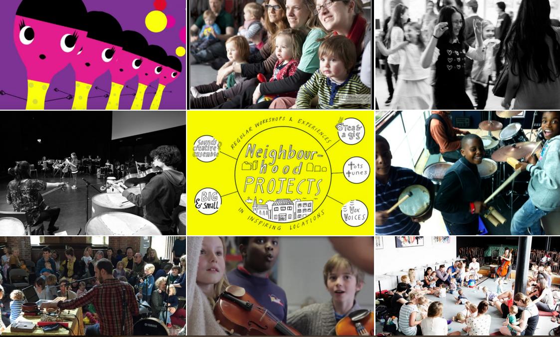 SoundsCreativeP's tweet image. To keep and eye on regular classes, gigs and workshops go to our what's on page soundscreativeprojects.co.uk/whatson - parents &amp;amp; littles, women who want to sing, young creative musicians. And...get in touch if you want to commission a project too.