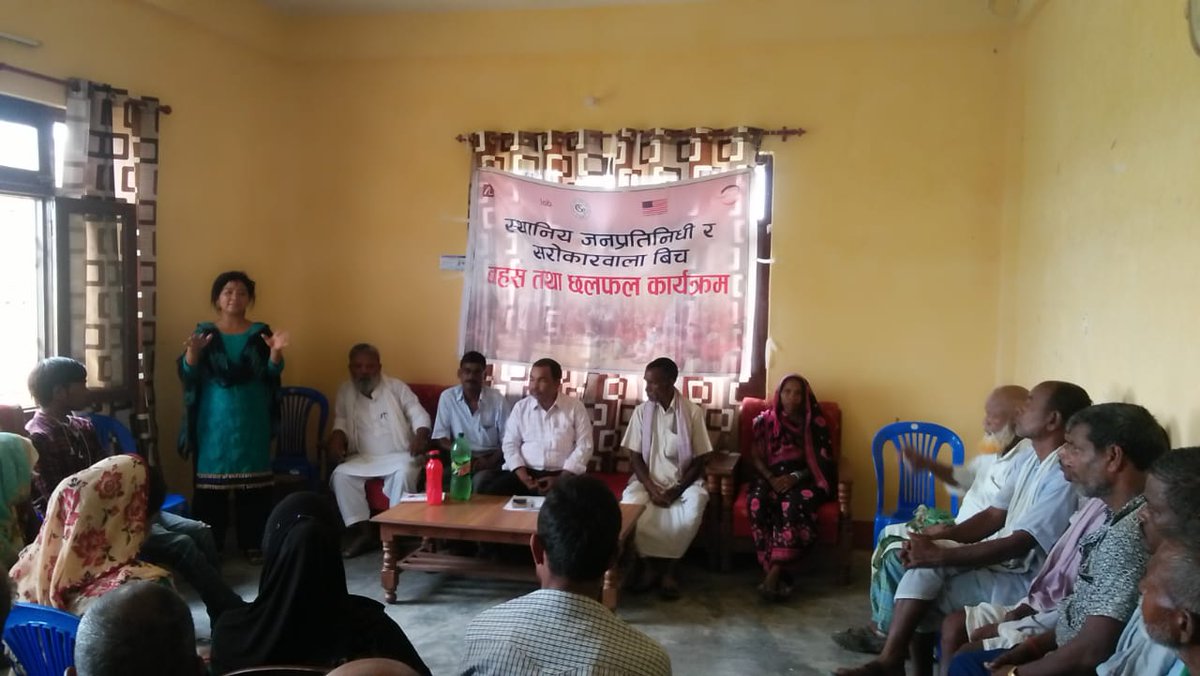 CivActs's tweet photo. Citizens thank the local elected representatives for a job well done in ward 22 in Nepalgunj.
#localgovernment #citizen #citizenhelpdesk #feedback https://t.co/PmZSsPD6jL