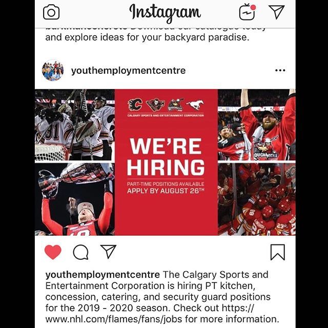 MORE JOB OPPORTUNITIES!  Apply for jobs with Calgary Sports and Entertainment!  Go to ift.tt/2HeBVlA. <a href="/nhlflames/">Calgary Flames</a> @youthemploymentcentre <a href="/hca_calgary/">Heritage Christian</a> <a href="/masterscalgary/">Master's Academy & College</a> @cis.gram @cis_aj_campus <a href="/ccssecondary/">CCS Secondary Educ.</a> @palliserschools @palliseroffcampus #palliseroffcampus #pallis…
