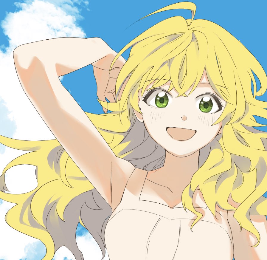 星井美希 「表紙を先に描いちまおうという逃げ方さ
でももう色塗り…嫌…なんなん… 」|軟骨のイラスト