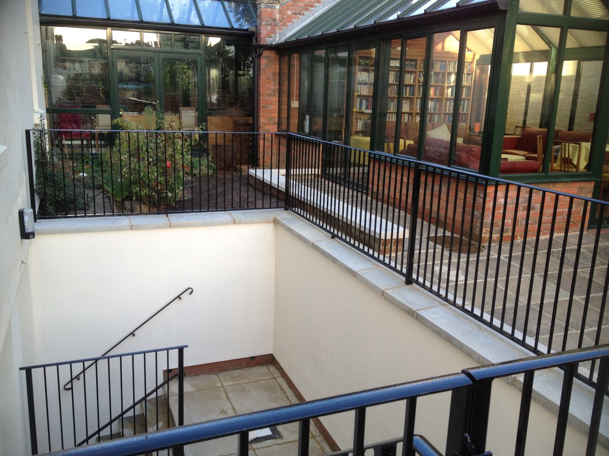 powder coated mild steel balustrade panels and handrails @ faithfull house nursing home cheltenham #fabrication #welding