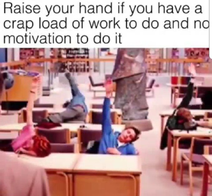 #raiseyourhand #notmotivated #MondayMood #somebodysaveme https://t.co/tAaXwJa5L5<a href="/tag/raiseyourhand"class="tags">#raiseyourhand</a><a href="/tag/notmotivated"class="tags">#notmotivated</a><a href="/tag/mondaymood"class="tags">#MondayMood</a><a href="/tag/somebodysaveme"class="tags">#somebodysaveme</a>