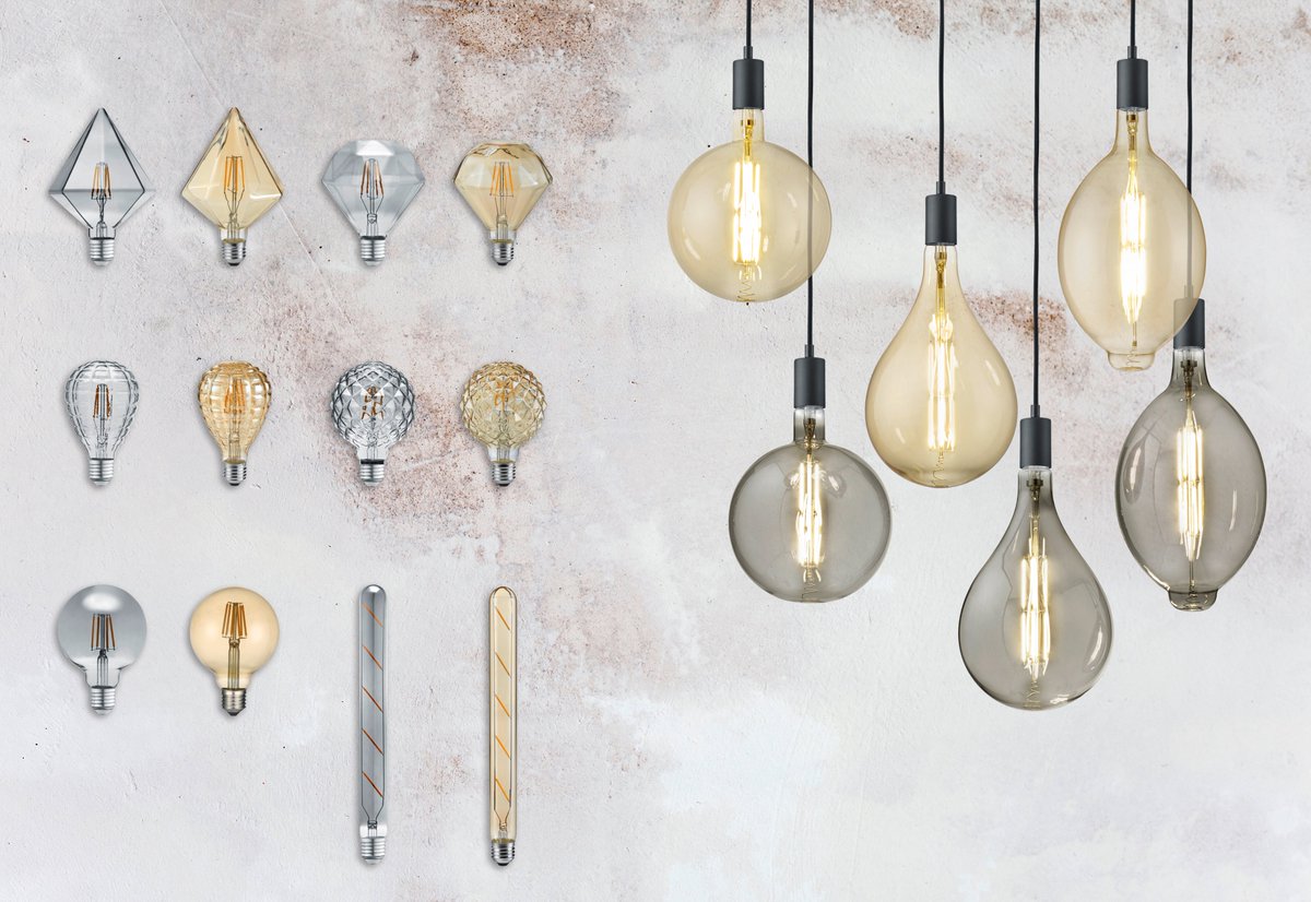 Stylish vintage lamps in a choice of shapes and amber/smoked or chrome effect finishes. Contact us today for more information about our product range on sales@leyton-lighting.co.uk or 01268 544488