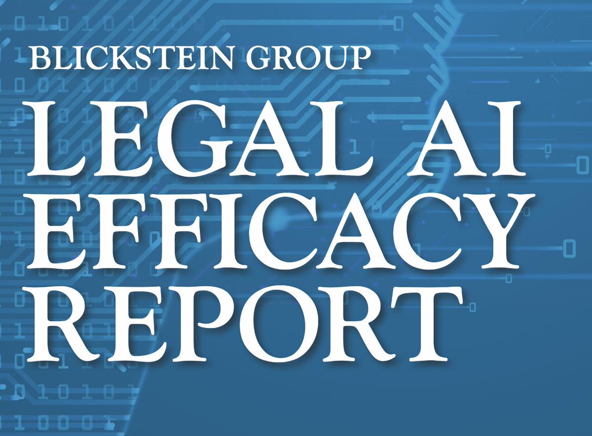 It's official! Blickstein Group's Legal AI Efficacy Report is now available for preorder. <a href="/ILTANet/">ILTA - International Legal Technology Association</a> members receive a 20% discount. #legalAI #ILTACON19 blicksteingroup.com/blickstein-gro…