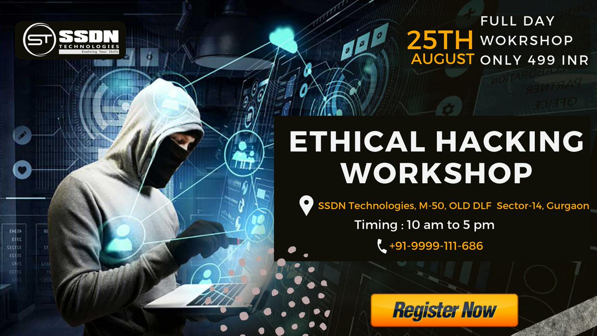 ssdntechnologie's tweet image. Are you guys ready to Join us for One Day Ethical Hacking Workshop? Our Another Ethical Hacking Workshop is coming on 25 August 2019. Don't miss this opportunity.
Register here: jotform.com/rolandmack/one…
#EthicalHacking #HackingWorkshop #LearnEthicalHacking #SSDNTechnologies