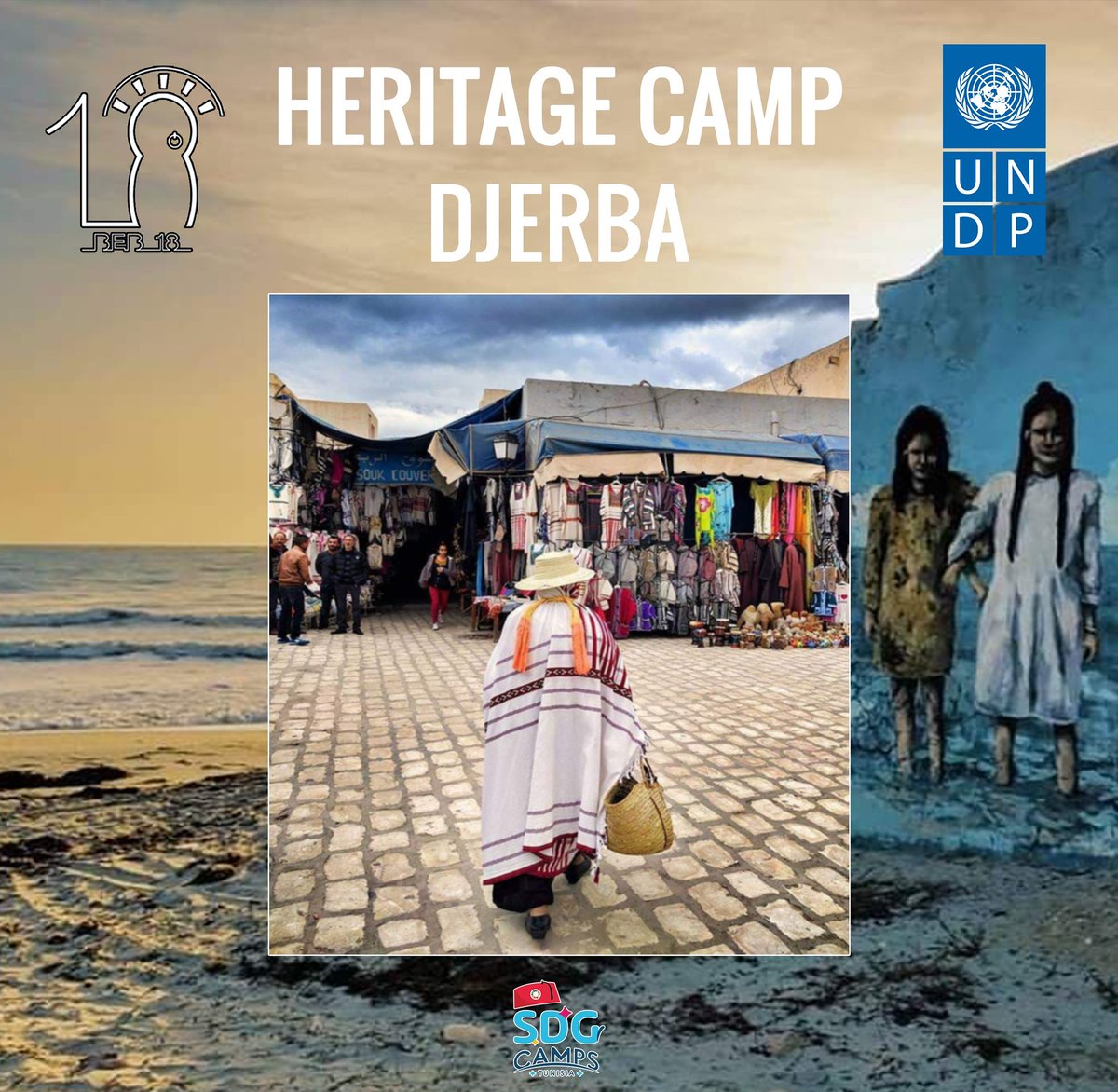Beb183's tweet photo. Beb 18 en partenariat avec le @PNUD_TN, @CampsSdg et en collaboration avec Ijou Gdena - Djerba, visitera Djerba pour un Heritage Camp afin de faire découvrir aux jeunes de Djerba les Objectifs du Développement Durable. 

🗓️ 25 août 
📍Djerba 

1/2 https://t.co/q1hWIaU77a