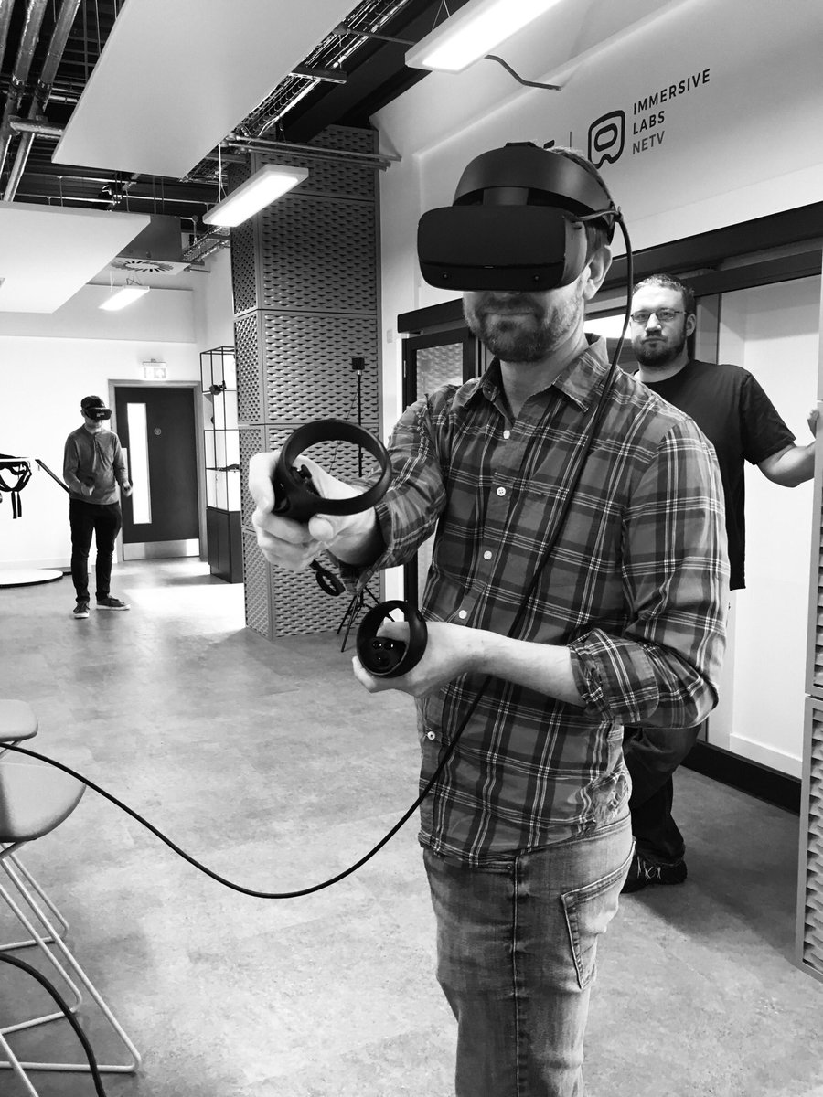 TeesScreen's tweet photo. This time last week we set the bar for Monday mornings! ๐
We were getting a taste of all things #AR #VR and #XR in the #ImmersiveLabNETV
Part of our exciting collaboration with @aux_project where artists-in-residence are creating experimental works in time for @MAW_weekender https://t.co/z5D5RdJ205