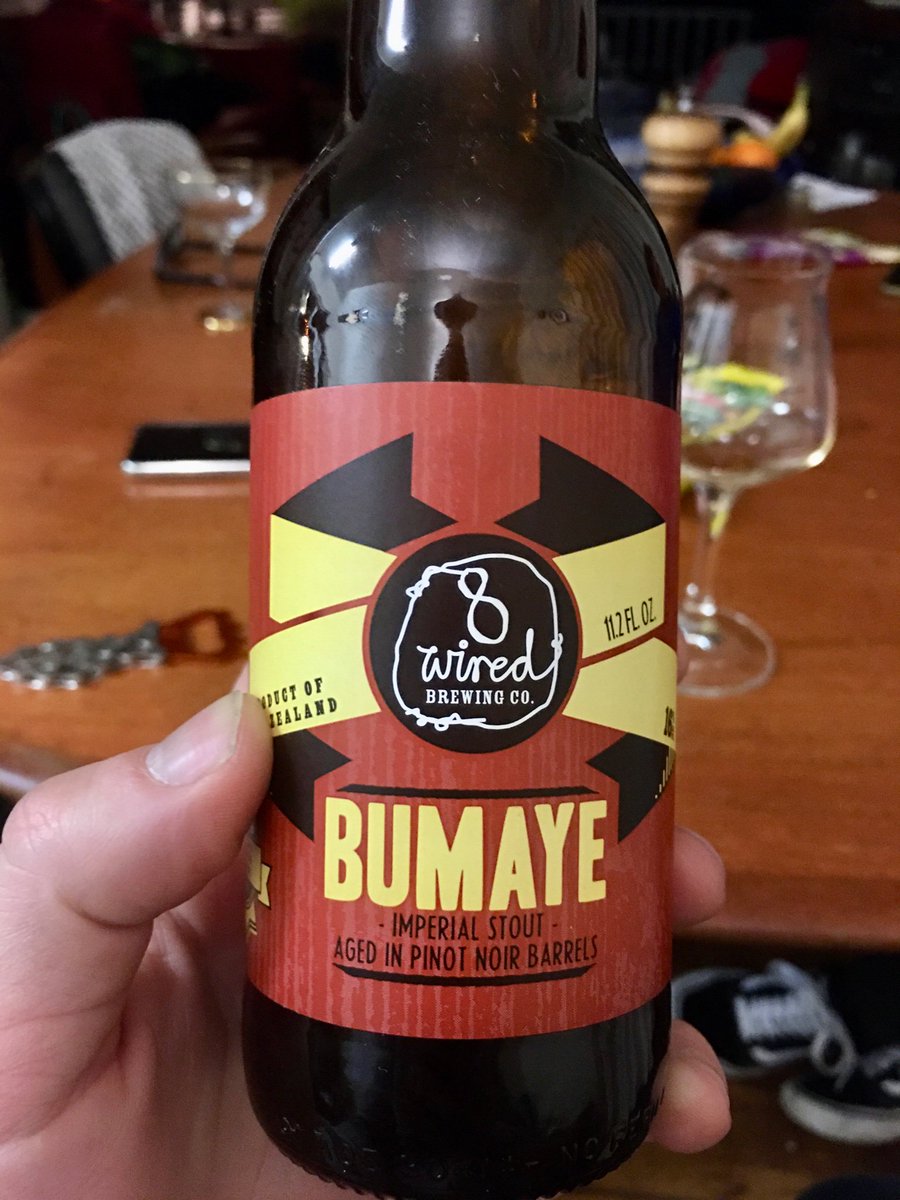 Eight years since it was brewed, nine years before its best before date but tasting pretty special now. <a href="/8wiredbrewing/">8 Wired Brewing</a> Bumaye. It did not kill me.