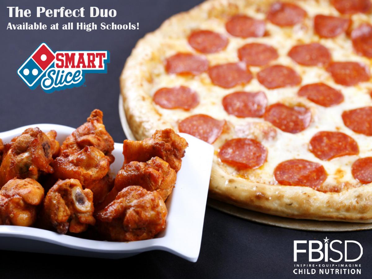 FBISDFoodie's tweet image. Try the Domino’s Smart Slice pizzas that made the Honor Roll! Pair it with our wings to make it the perfect duo! Available at all High Schools. 🍕
#FBISDFoodie #DominosPizza #SmartSlice