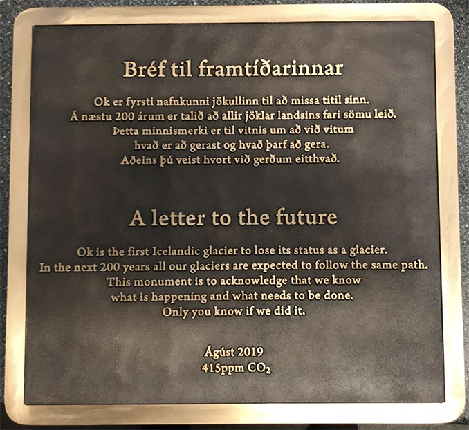 Scientists bid farewell to Okjökull, the first Icelandic glacier lost to climate change, with a monument that features "A letter to the future" cnn.it/31RHEFB