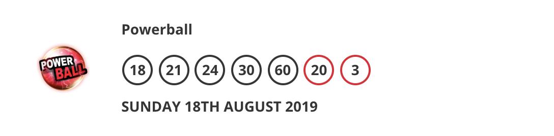 lotto 18 august 2019