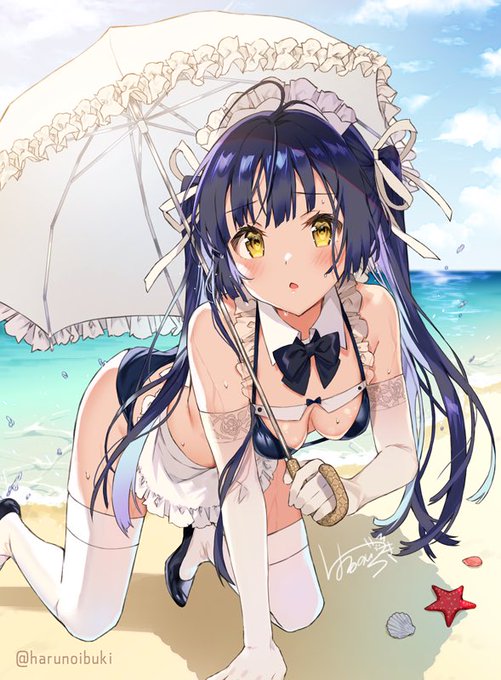 まいにち暑いので水着👙イラストをペタリ🏝 