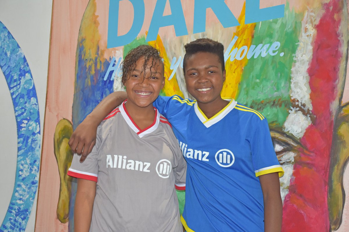 AGCSAfrica's tweet photo. Congratulations to Amina Alaoui and Molly Mathole from Alexandra on winning a trip to represent South Africa at the Allianz Explorer Camp | Football Edition in Germany. The two teenagers will join 50 others from 30 nations between the ages of 14 – 16. #ExploreWithUs https://t.co/WzQmZHls0v