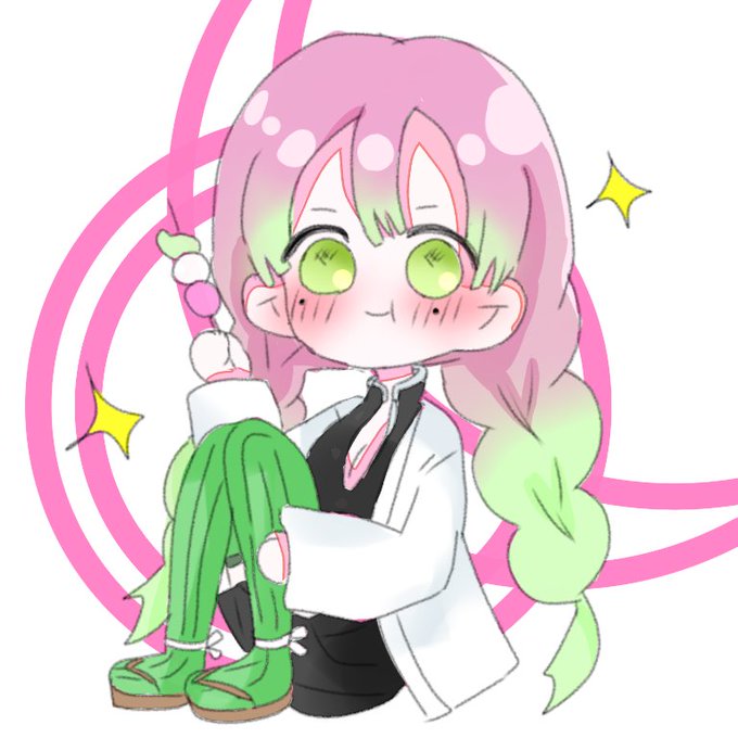 。さんがTwitterに投稿した甘露寺蜜璃(鬼滅の刃)のイラスト。