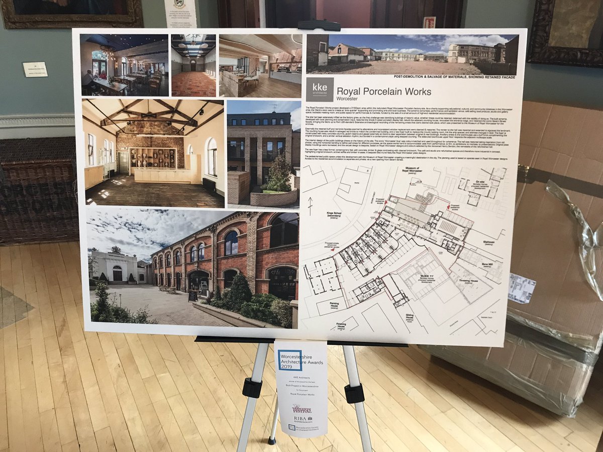 We are honoured to be awarded ‘winner’ in “category 3: Worcestershire project, by any practice” in the Worcestershire Architecture Awards 2019 for our Royal Porcelain Works project <a href="/RIBAWorcester/">WSCA</a> <a href="/RIBAWestMids/">RIBA West Midlands</a> <a href="/worcesternews/">Worcester News</a>