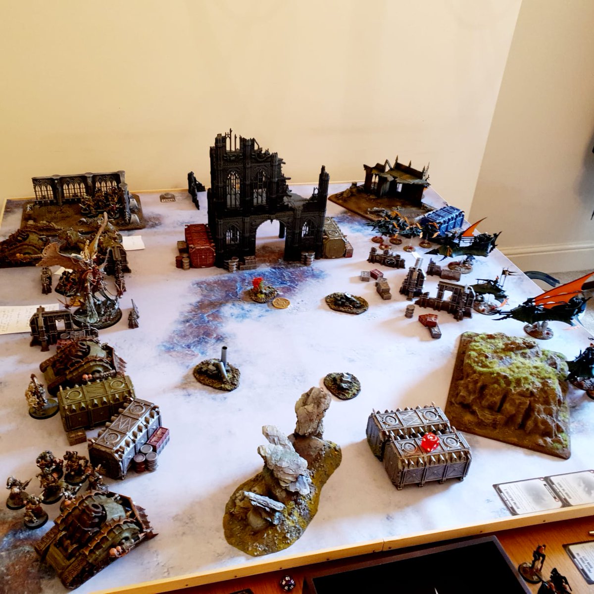 tabletopfaraway's tweet photo. Some pictures of Jack's game against Kati yesterday - another win for Kati #deathguard #gamesworkshop #warhammer40k #drukhari #deldar https://t.co/O6hA5yfUB7