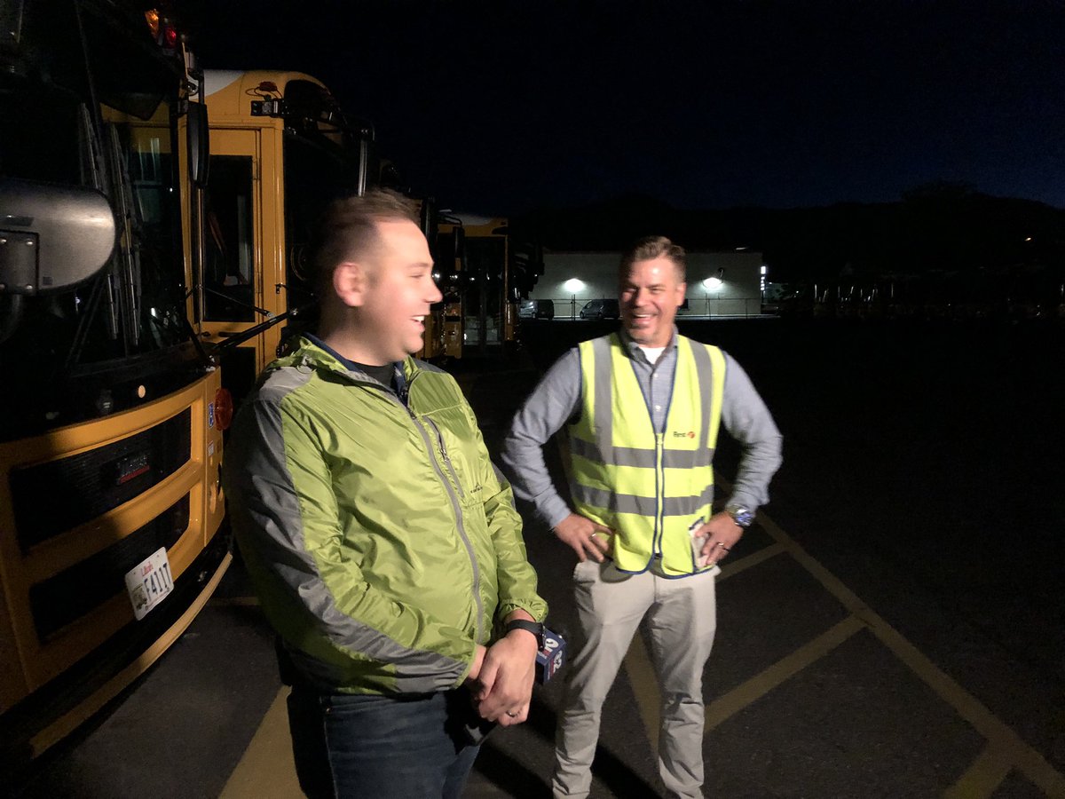 ogdensd's tweet photo. With @KUTV2News and @FirstStudentInc getting ready for the first day of school! Share your first day photos photos and be sure to tag @ogdensd and use #ichooseogden https://t.co/xRzxOFUTaq