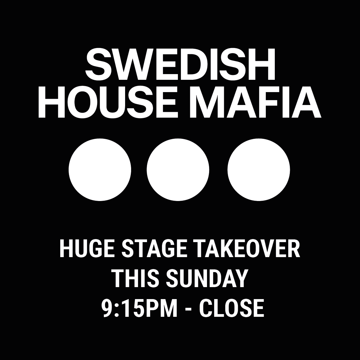 Creamfields's tweet photo. This weekend we make history with @swedishousemfia 
The boys are bringing their biggest show to date… a full stage takeover on Sunday.
The production is so big that it will require a full day to install.
As a result they will be playing an exclusive extended set from 21:15 https://t.co/3Hc5oxixuM
