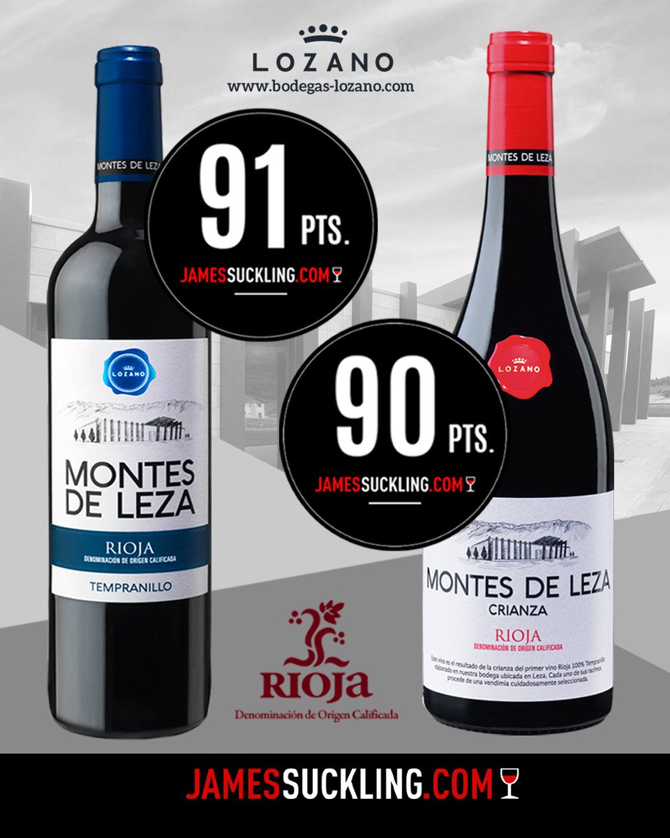 BodegasLozano's tweet photo. Esta semana dos de nuestros vinos han sido calificados con 90 y 91 puntos respectivamente por @JamesSuckling , uno de los críticos de vinos más importantes del mundo.

Todo un honor 😊

#jamessuckling #rioja #riojawine #foodandwine #winetime #wines #wineph #winelovers https://t.co/jilLBTvdRL