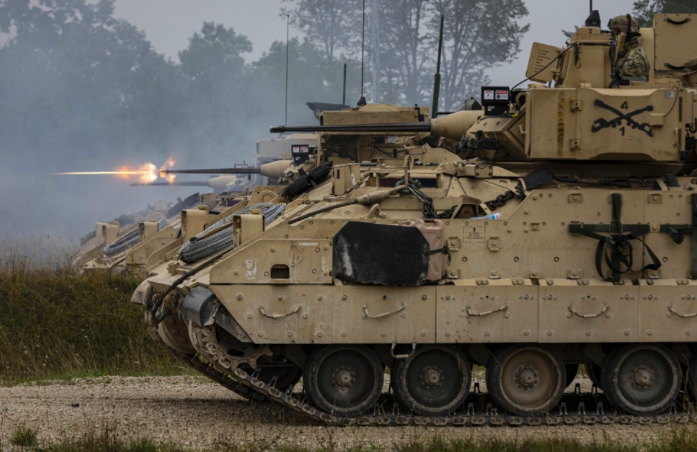 U.S. Army Europe and Africa (@usarmyeuraf) on Twitter photo Soldiers from the <a href="/1abct1id/">Devil Brigade</a> fire U.S. Army Bradley Fighting Vehicles during a live fire exercise at the Grafenwoehr Training Area, Germany, August 8. The exercise supported #CombinedResolve XII, a multinational exercise to increase the readiness of allied forces.#StrongEurope Soldiers from the <a href="/1abct1id/">Devil Brigade</a> fire U.S. Army Bradley Fighting Vehicles during a live fire exercise at the Grafenwoehr Training Area, Germany, August 8. The exercise supported #CombinedResolve XII, a multinational exercise to increase the readiness of allied forces.#StrongEurope