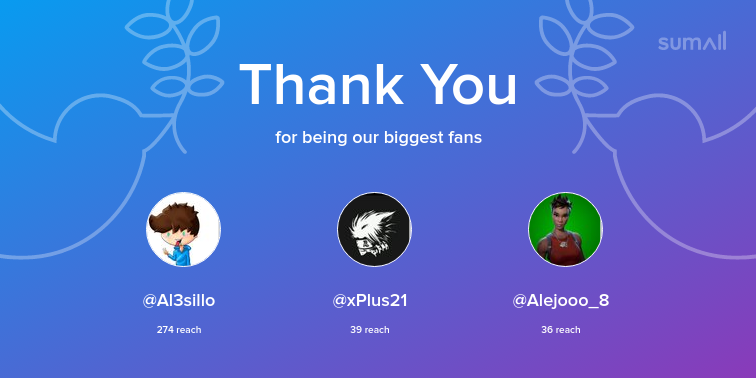 ClanZews's tweet photo. Our biggest fans this week: Al3sillo, xPlus21, Alejooo_8. Thank you! via https://t.co/3WdQQcQMtf https://t.co/a8HjvHcpVO
