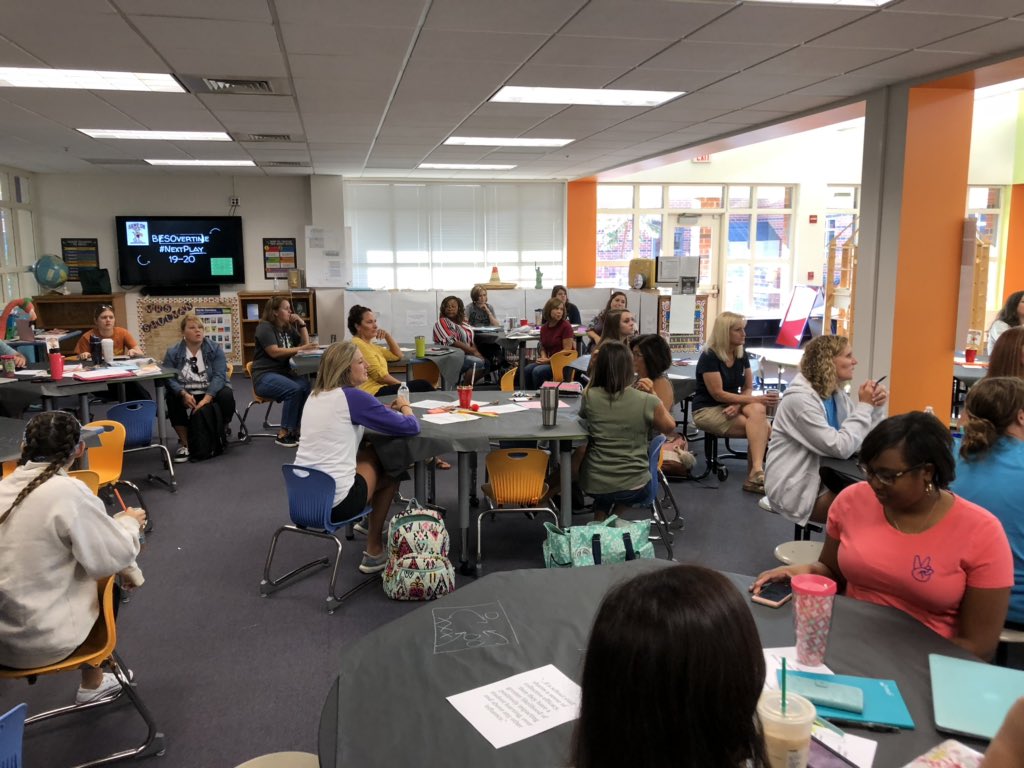 chadd_starr's tweet photo. Welcome back to the greatest staff @CabCoSchools and @ncpublicschools has! #BESGameOn #BESNextPlay https://t.co/dEnU7bI0DS