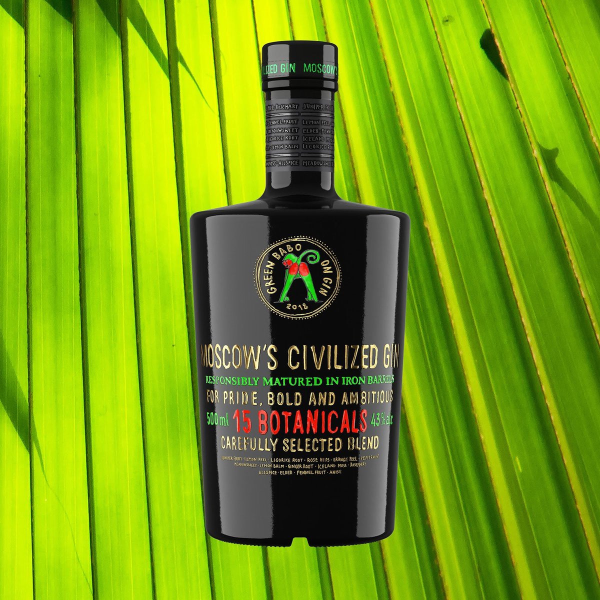 VZhupanova's tweet image. The Moscow-style civilized Green Baboon #gin is an unusually fresh and invigorating refreshment bit.ly/30iIgUm #packagingdesign #funpackaging