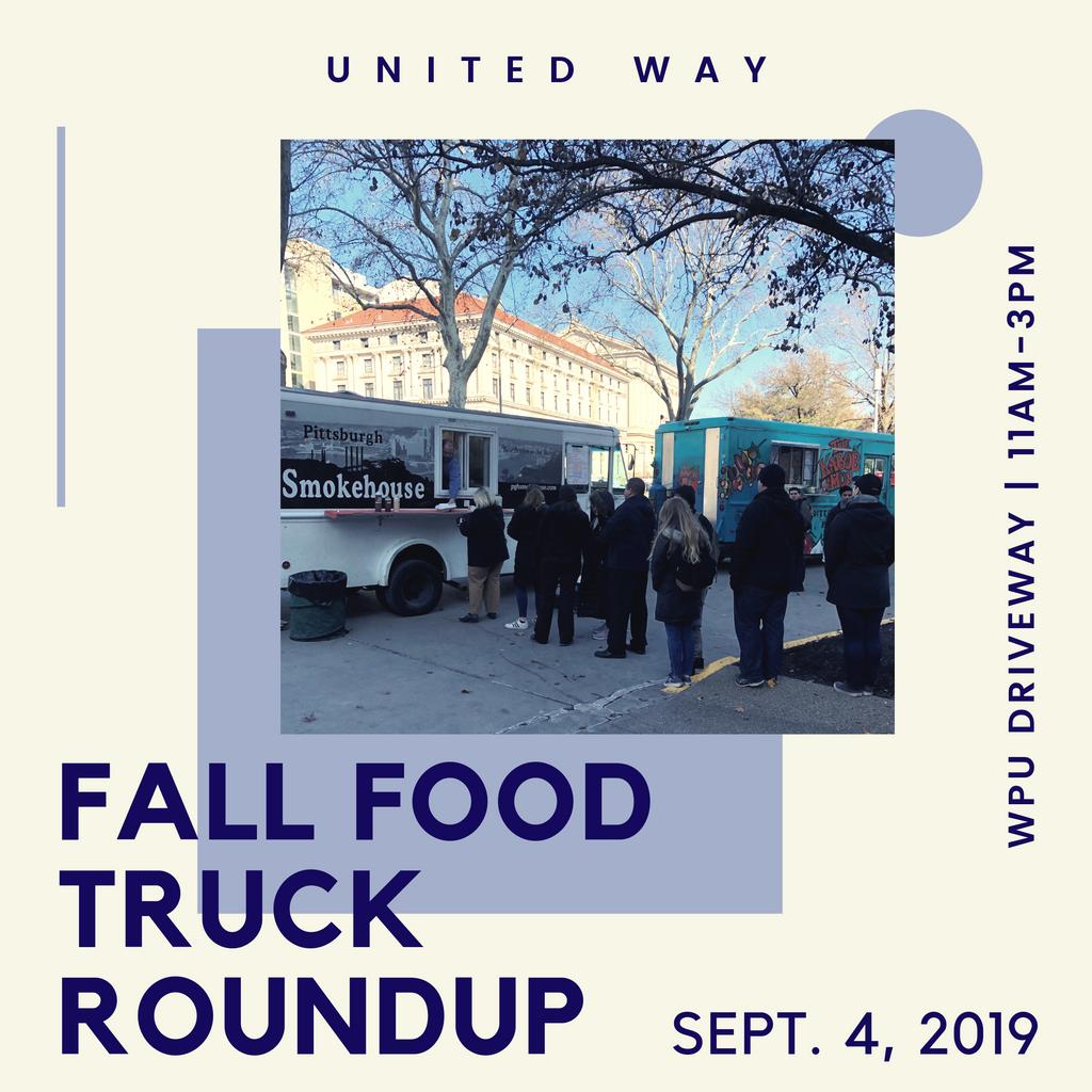 PittConferences's tweet photo. Don't miss our Fall Food Truck Roundup on September 4! A portion of all proceeds benefit the United Way.

#foodtruckround #pittfood #pittevents #pittsburghfoodtruck https://t.co/2j7Wcnn2bN