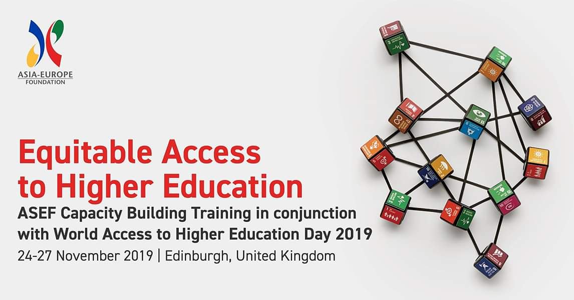 [Fully Funded]
ASEF CAPACITY BUILDING AND TRAINING
Nov 24-27, 2019 || Edinburgh, United Kingdom
Deadline: 16 September 2019

Apply now! ow.ly/TyLS50vyZWL @aseforg #OpenCall #CapacityBuilding #HigherEd #FundedOpportunity #ARC7