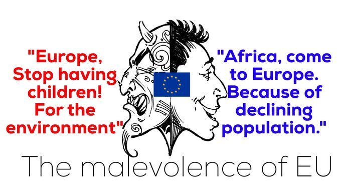 ExpandedGalaxy's tweet photo. The MALEVOLENCE of EU
#Europe #France #Germany #RestofEurope
Only strong #NATIONALISM can stop further #MassInvasion
of #islamists and #Africans https://t.co/eaGFAZEUT9
