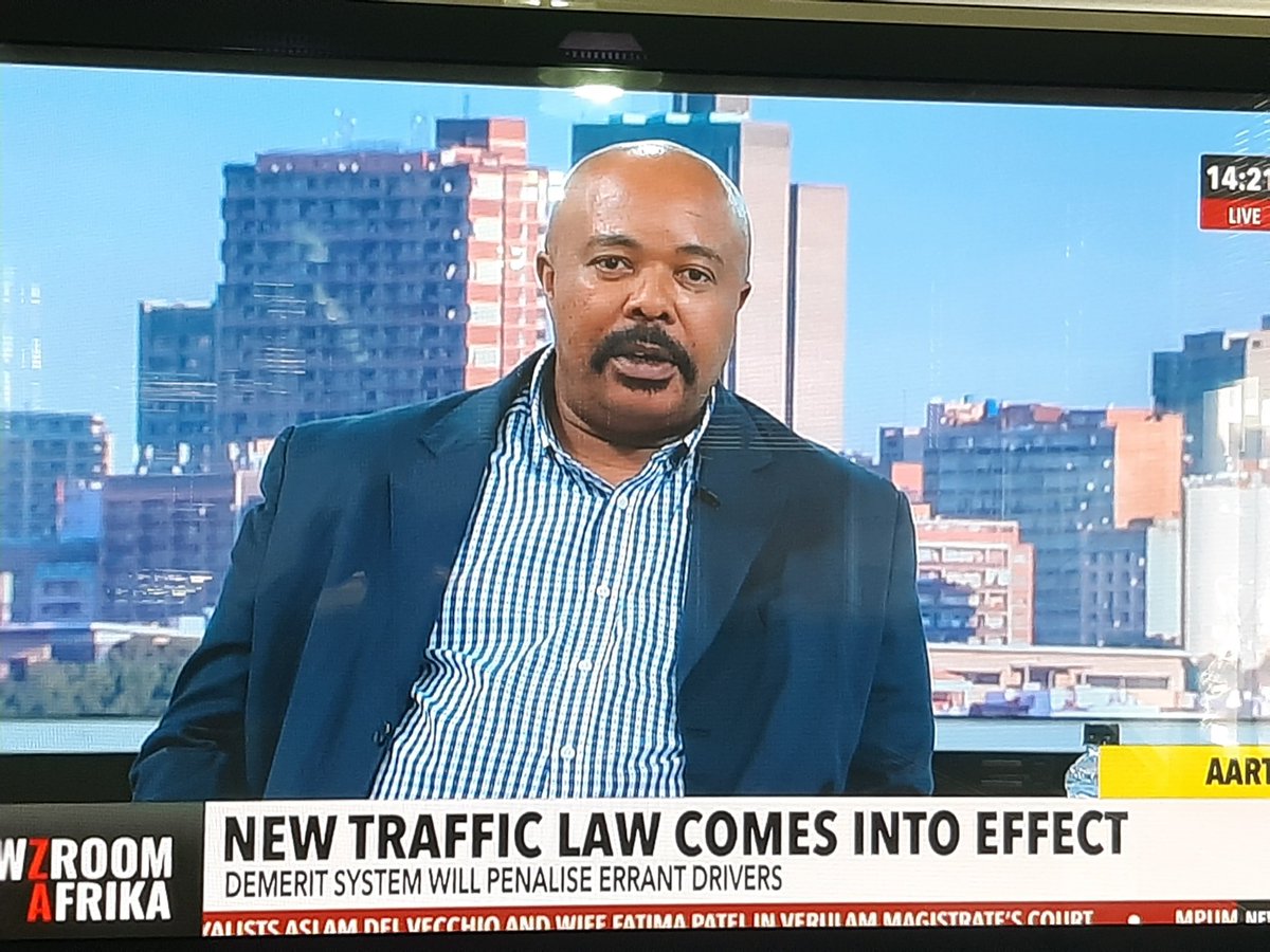 rtia_aarto's tweet photo. CEO of RTIA, Japh Chuwe, is now on @Newzroom405 speaking #AARTO. How will the new law increase safety on our roads. The law was welcomed by Minister @MbalulaFikile yesterday. President @CyrilRamaphosa approved it last week. @DoTransport @AyandaAllieP @EsethuOnDuty @philabafana https://t.co/Po3TvhSPxx