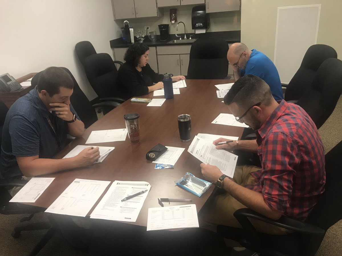 RussellJamesFox's tweet photo. It’s Monday AM at 6:00 and these @Frederick_HS teachers (20+ more this PM too) are taking the SAT so that we can discuss with our departments how we can best match lessons rigor and pace to prepare our students. #workworkwork @SVVSDdeputy @SVVSDsupt #Stvrainstorm @BrianYoungSVVSD https://t.co/gZYOZdYnMX