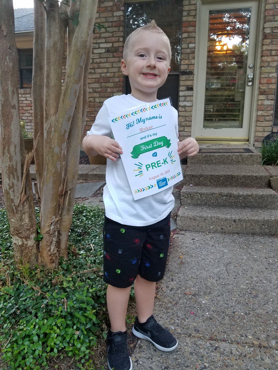 jenniferadotson's tweet photo. Ryker's First Day, Pre-K....#MSBFirstDay https://t.co/i9VG2Fmw0W