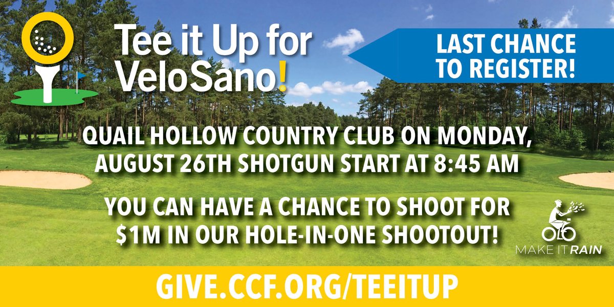VSmakeitrain's tweet photo. Last chance to register for Tee it Up for VeloSano! https://t.co/2QEmtl3wHB