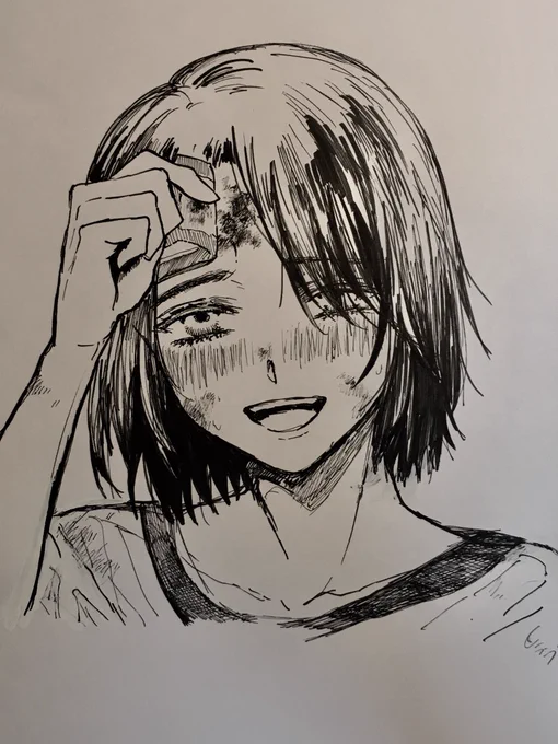 俺の後輩はいつもどっかしら怪我をして痛そうな傷痕をニコニコしながら毎回見せてきてドMだなって思ってたけど、最近実は俺が血とか傷が苦手なのを知ってわざわざ見せに来てることを知ってしまった 