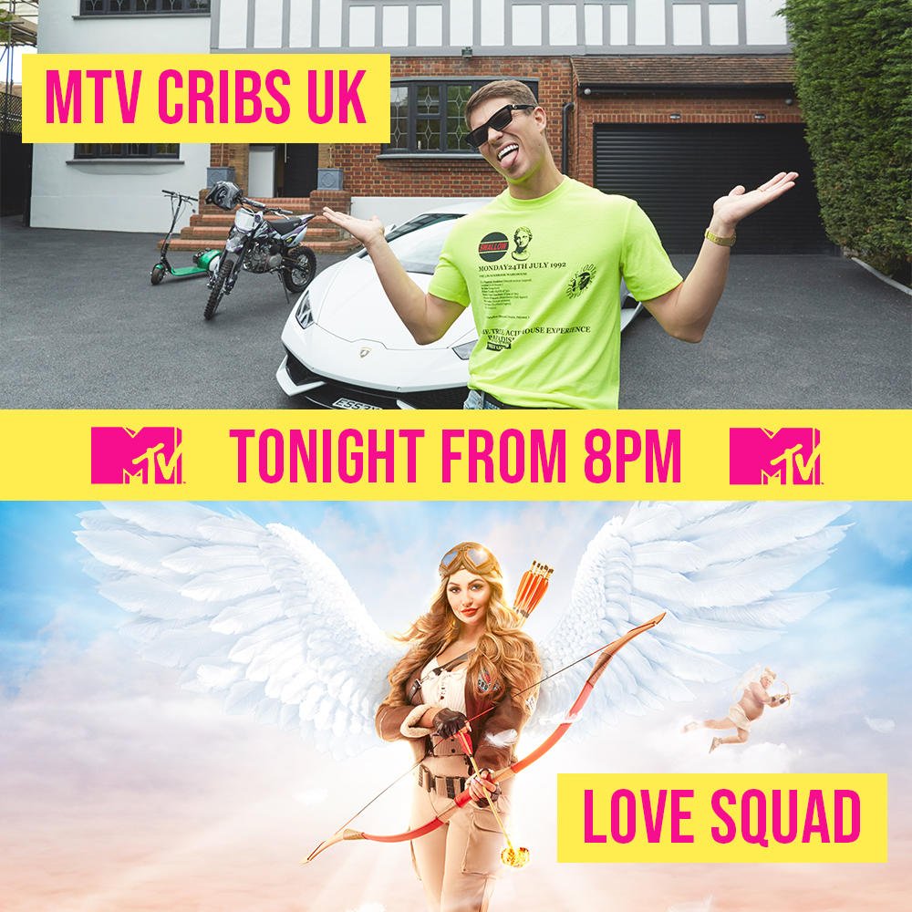 MTVSingleAF's tweet image. We've not only got a new dating show for yous, we've got an exclusive look around the gaffs of the finest celebrities in the land! ✨

Tonight it's a DOUBLE series premiere of @mtvukcribs AND @mtvlovesquad 🏠 Roll on 8pm 💕