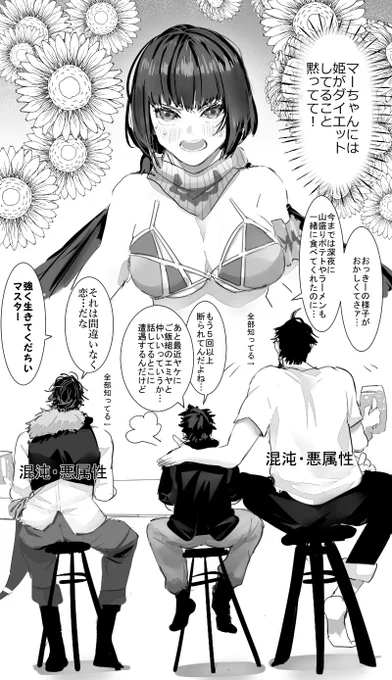 ぐだ♂と刑部姫(のおかげで迷惑を被る黒髭とバソ) 